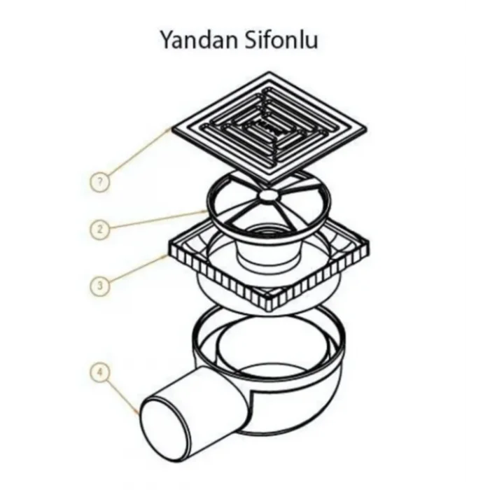 HÜPPE Master X Yalıtımsız Noktasal Su Gideri 10x10 Mat Yndn