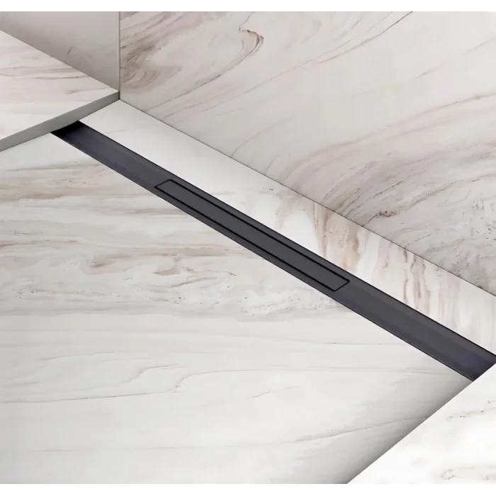 HÜPPE River Duş Kanalı Titanyum Siyah Yndn 60 Cm