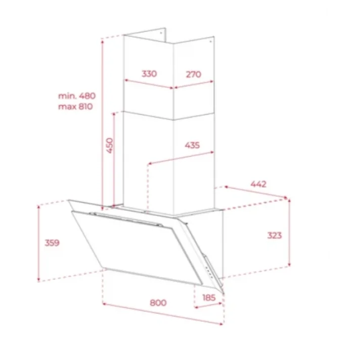 TEKA Infinity G1 Ankastre Davlumbaz Mat Siyah DVI 88-G1 EOS BM