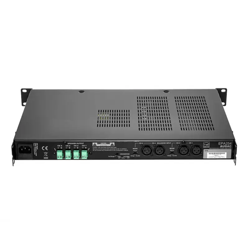 Audac EPA254 Quad Power Amfi 4x250W/4-ohm - crossover