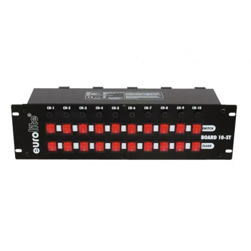 Eurolite Board 10-ST 10-kanal Schukko Priz girişli Power Kontrol Switchbox, Flash özellikli