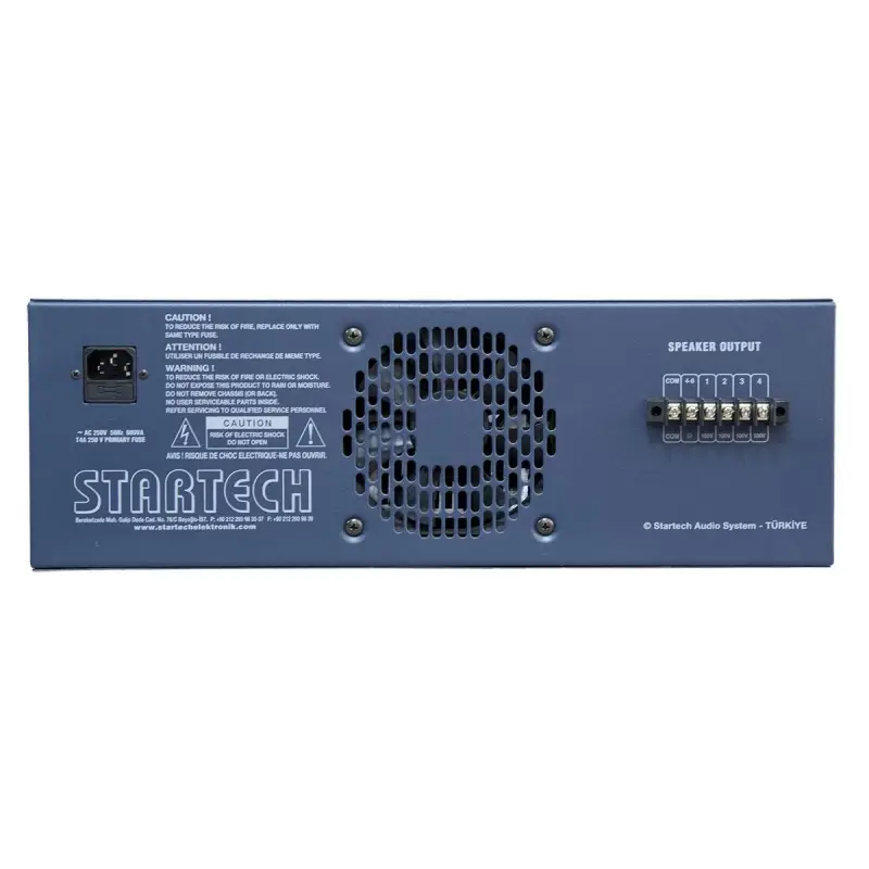 Startech COOPER REV 400-ZV USB 4 Zone Volüm Ayarlı Mikser Amfi 6 input 400W/4-ohm Echo & Reverb, İÇ+DIŞ