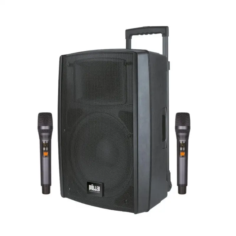 Wöller W-1230 DSP 12 Mobil Hoparlör | 400W Hoparlör | Çift El Kablosuz Mikrofonlu | USB, Bluetooth