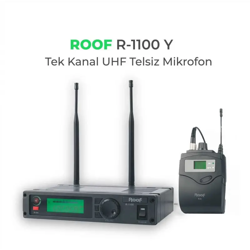 ROOF R-1100 Yaka tip Kablosuz Mikrofon Seti, Güncel 5G uyumlu, PRO MODEL