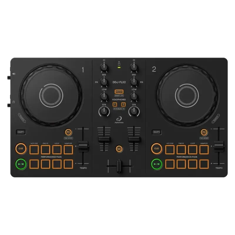 ALPHATHETA DDJ-FLX2 2 Kanal rekordbox DJ Kontrol Ünitesi (Mac/PC/iOS/Android Uyumlu)