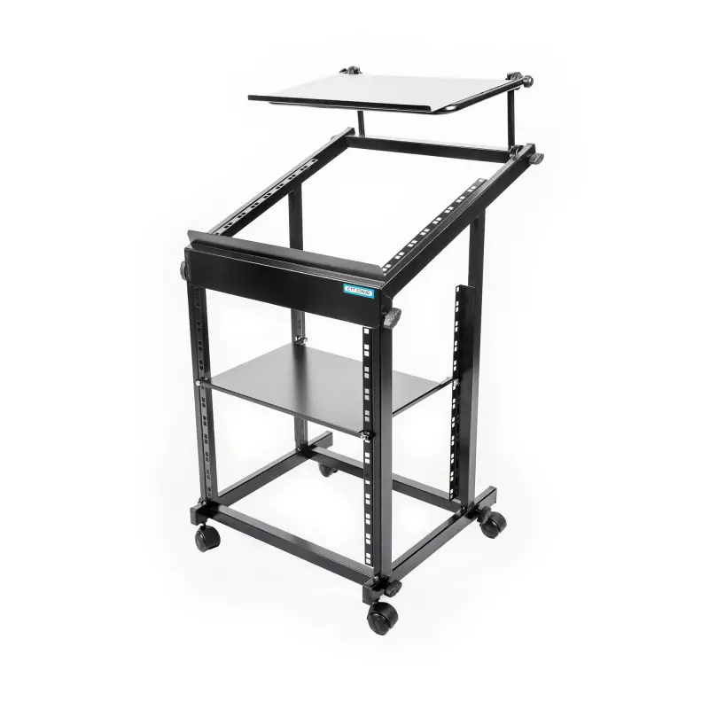 CTT R4 12U Orta Boy Rack Montaj, Tekerli, Mikser Üniteli + Notebook Standı