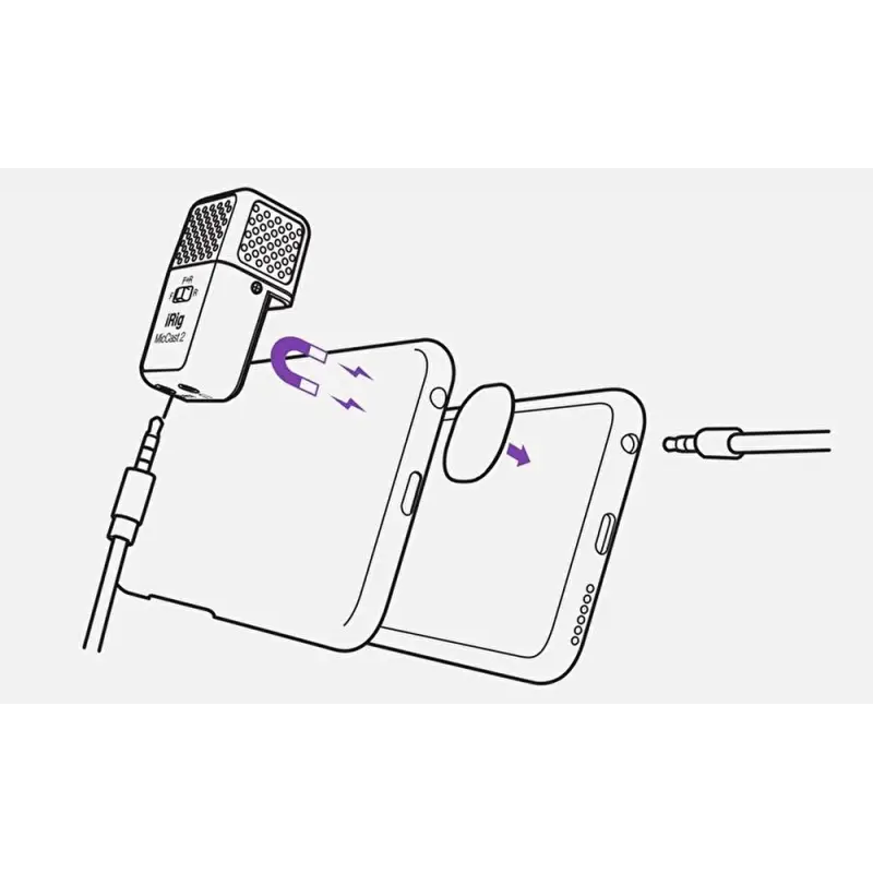 IK Multimedia iRig Mic Cast 2 Ultra-Kompakt Mikrofon (iOS& Android)