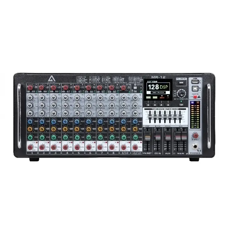 K.Meister MR-12 10-kanal Rack Mount Ses Mikseri, USB, Bluetooth