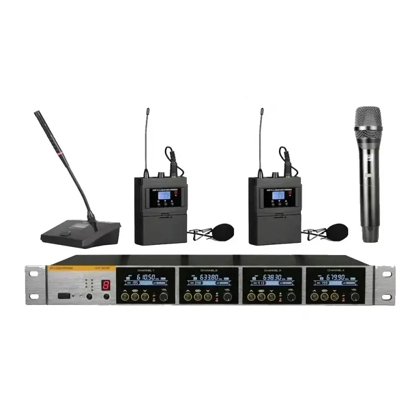 K.Meister UW-3400 BUNDLE 4 Mikrofonlu Kablosuz Mikrofon Seti