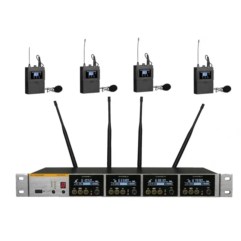 K.Meister UW-3400 BUNDLE 4 Mikrofonlu Kablosuz Mikrofon Seti