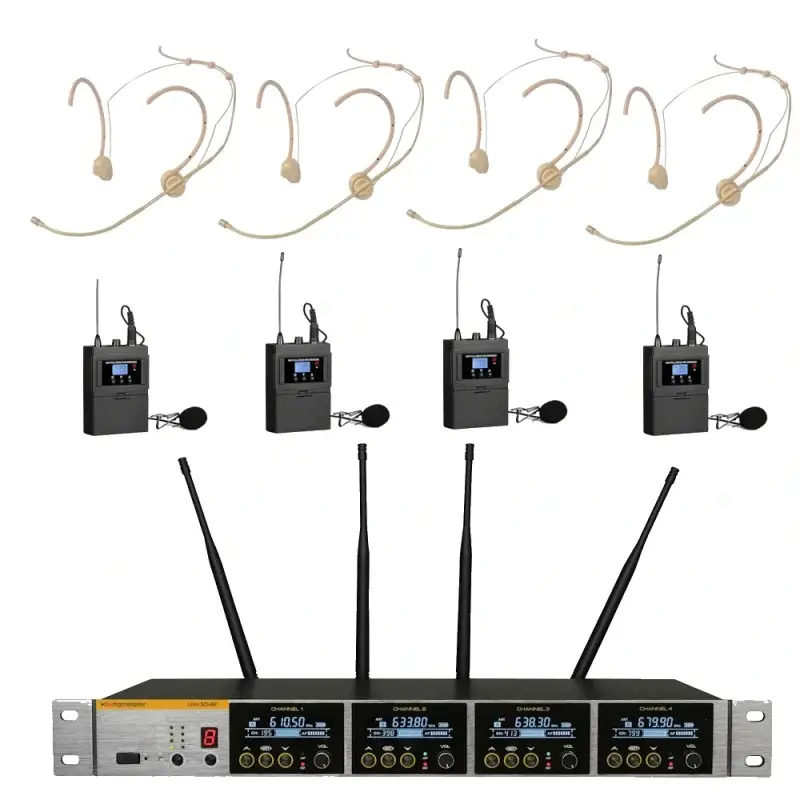 K.Meister UW-3400 BUNDLE 4 Mikrofonlu Kablosuz Mikrofon Seti