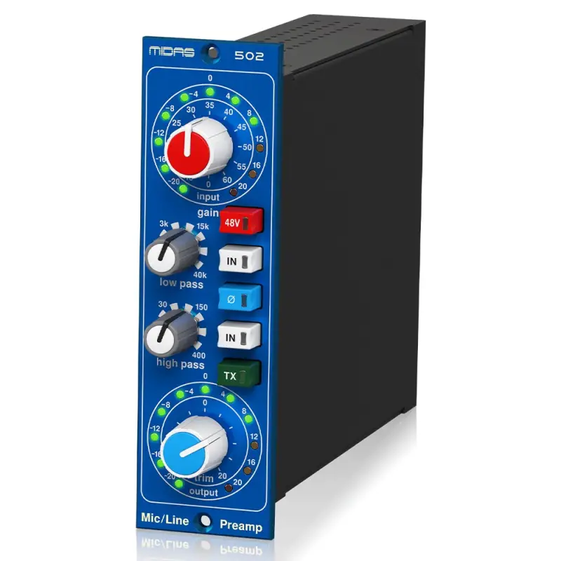 MIDAS MICROPHONE PREAMPLIFIER 502 V2 500 Serisi Mikrofon Preamfisi