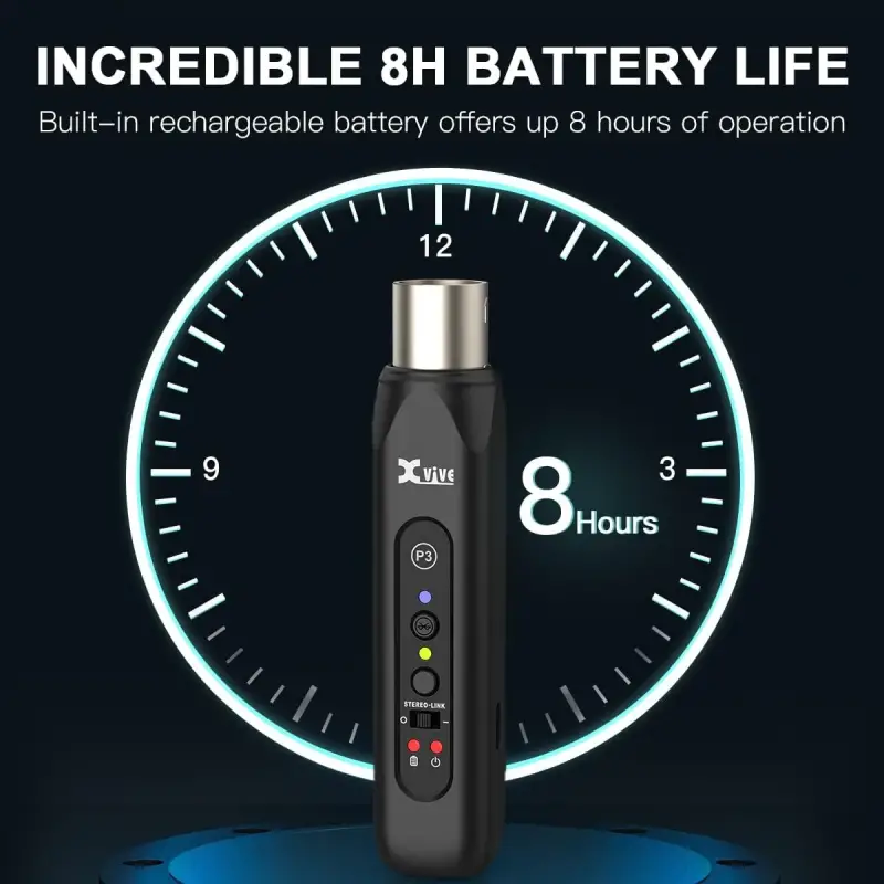 Xvive XV-P3D XLR 2li Bluetooth Alıcı Seti