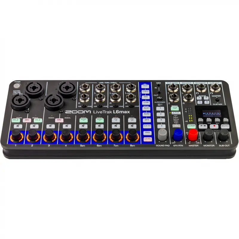 Zoom LiveTrak L6max 8-Kanal Mixer & Multitrack Kayıt Cihazı