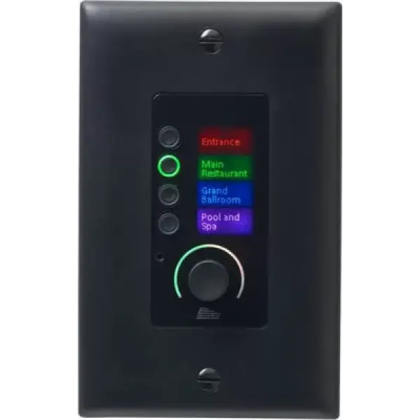 BSS EC-4BV-BLK-EU Ethernet Controller with 4 Buttons and Volume (Black - EU)