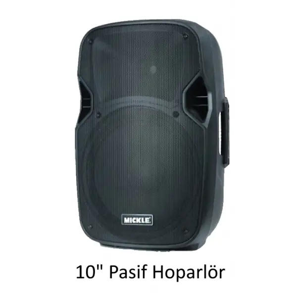 Mickle MP1012 2x10 inç Akülü Mobil Çift Hoparlörlü Ses Sistemi, Çift Mikrofon, 600/1200W 99 Dijital Efekt, Bluetooth