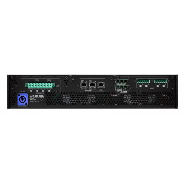 Yamaha PC412-DI DANTE Power Amfi 4x1200W at 8-ohm,  100V/70V, 16ch Dante