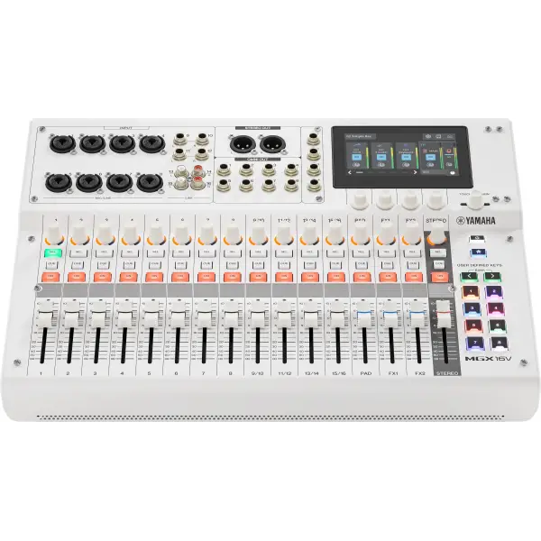 Yamaha MGX16V-W 16-kanal Dijital Ses Mikseri with 4K Video Capture / beyaz