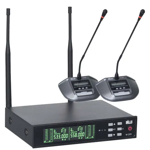 Wöller W-299KK Çift Kürsü Kablosuz Mikrofon Seti 2x99 Kanal