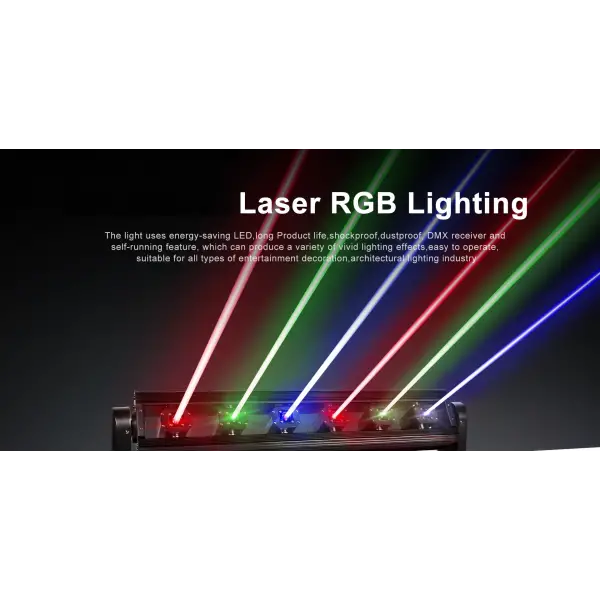 Magic CO83 6 Head RGB Laser, 6 Gözlü Lazer