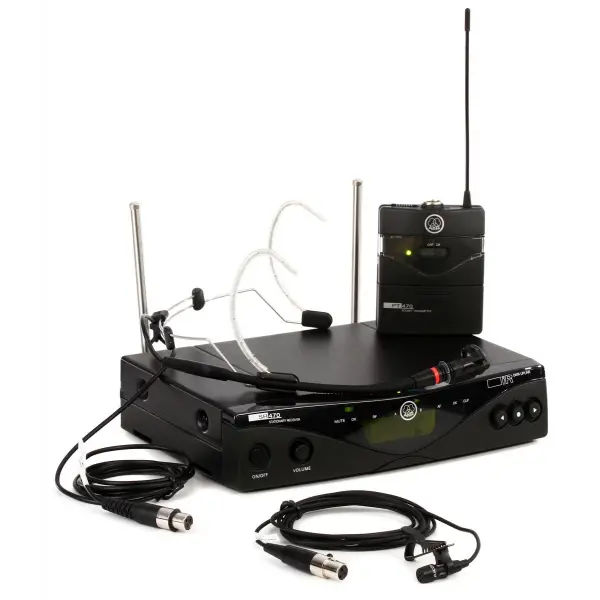 AKG WMS470 PRESENTER SET Yaka + Headset Kablosuz Mikrofon Seti