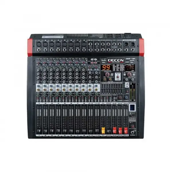 Decon DMP-12P 12 Kanal Powermixer 2x500W/4-ohm Bluetooth USB
