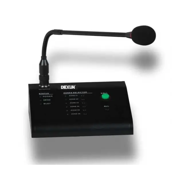 DEXUN DMX 6M 6-zone Mikrofon (DMX600 DMX900 ile kullanılır)