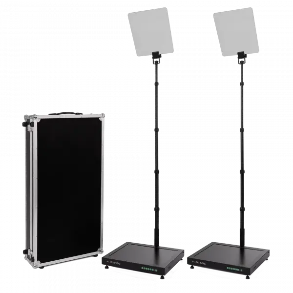 Fortinge PROC15-D-HB Çift 15 inç Konferans Prompter - Çiftli Set, Parlaklık 1000 cd/m²