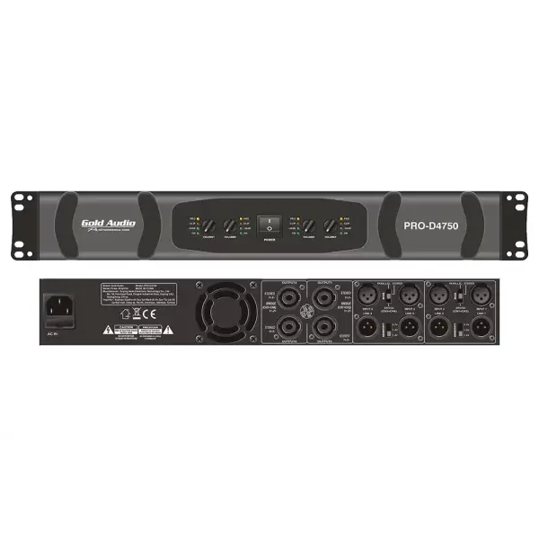 Gold Audio PRO-D4750 4x750W/4-ohm Power Amfi D-Class