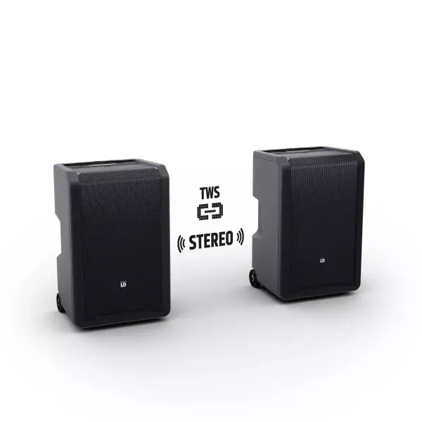 LD Systems ANNY 10BPH 2 B5 Taşınabilir PA Sistemi, Akülü Mobil Hoparlör, Çift Mikrofon