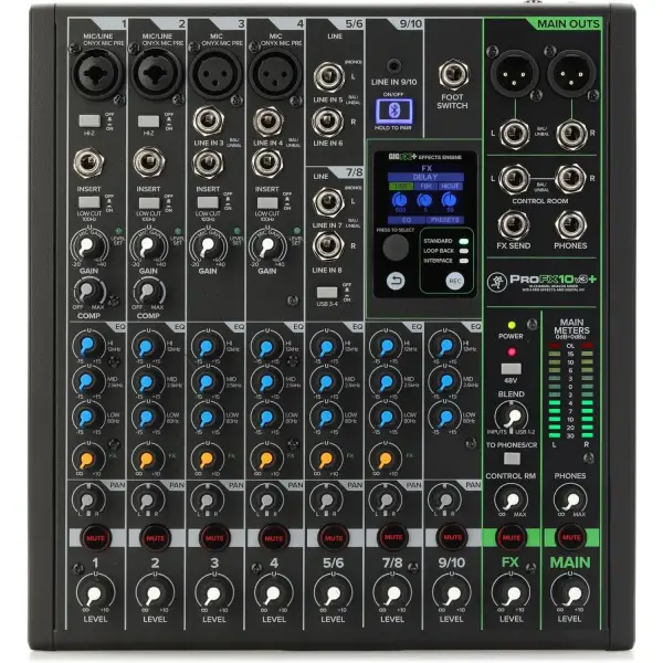 Mackie PROFX10V3+ 10-kanal Plus Bluetooth Mikser