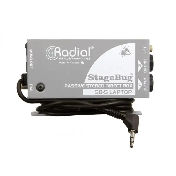 Radial SB-5 StageBug Compact Passive Stereo Di-Box For Laptops & Mobile Devices