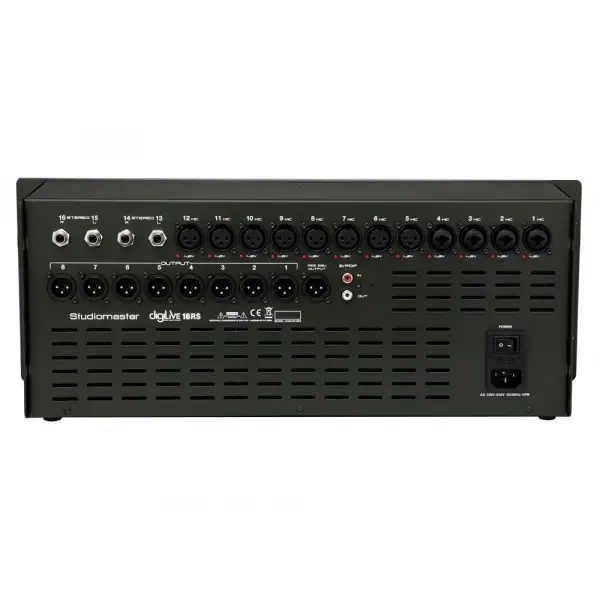 Studiomaster DigiLive 16P-600 16-kanal Powermixer 4x150W/rms, 6 aux