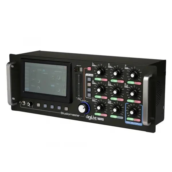 Studiomaster DigiLive 16P-600 16-kanal Powermixer 4x150W/rms, 6 aux