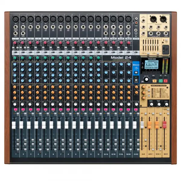 Tascam MODEL 24 22-Kanallı Analog Mixer 24-Track SD Kart Kaydedici USB Ses Arabirimi