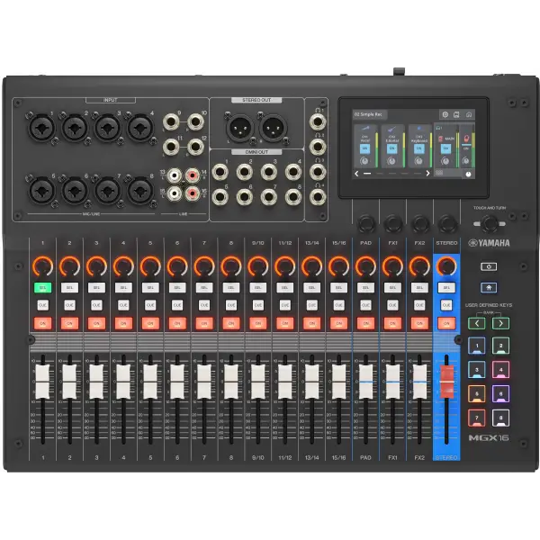 Yamaha MGX16-B 16 kanal Dijital Mikser / siyah