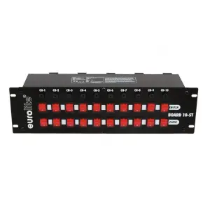 Eurolite Board 10-ST 10-kanal Schukko Priz girişli Power Kontrol Switchbox, Flash özellikli
