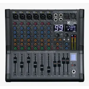 K.Meister PM-6FX 2x450W 6-kanal Powermixer, USB Bluetooth Kayıt