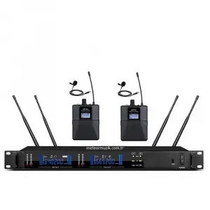 Gold Audio PRO 2402YY Çift Yaka Kablosuz Mikrofon Seti