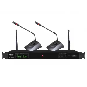 HTDZ HT-280U Çift Kürsü Mikrofonlu Kablosuz Set, Seminer Konferans etkinlikleri için