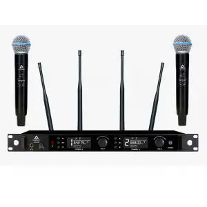 K.Meister UW-502EE UHF Uzun Menzilli Telsiz Mikrofon- Çift El