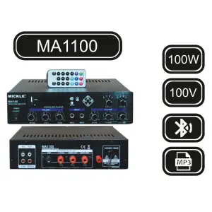Machtig MA1100 Mikser Amfi | 100W/100V | USB | Bluetooth |  Priority