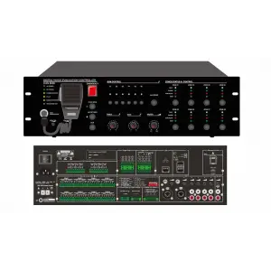 Dexun 34088 Controller 600W 8-Zone EVAC EN54-16 Sertifikalı, Acil Anons Sistemi Merkez Ünite