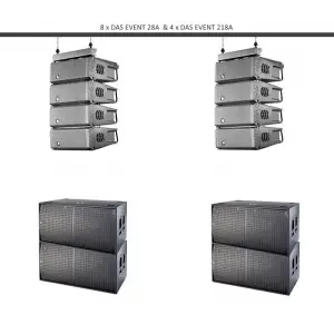 DAS AUDIO EVENT SET 8 x Event28A + 4 x Event-218A + 2 x Fly Bar Line Array Set (SKU:26082)