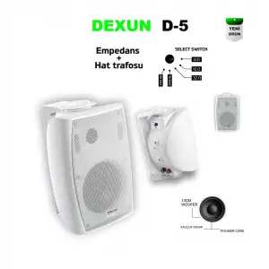 DEXUN D-5T 5 inç Duvar Hoparlörü 200W/16-ohm 32W/100V
