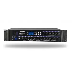 DEXUN D400 Mikser Amfi 250W/100V 6-volüm kontrol, USB/BT