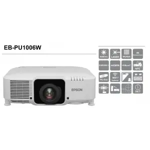 EPSON EB-PU1006W 6000 Ansi Lazer Projeksiyon 1920x1200, LENS HARİÇ