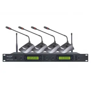 HTDZ HT-860 4lü Kablosuz Kürsü Mikrofon Seti
