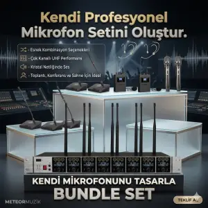 K.Meister MIKSET-8 BUNDLE Kablosuz Mikrofon Seti, Kendi Setini oluştur