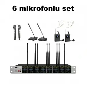 K.Meister UW-3600 6 Mikrofonlu Kablosuz Set (Bundle)